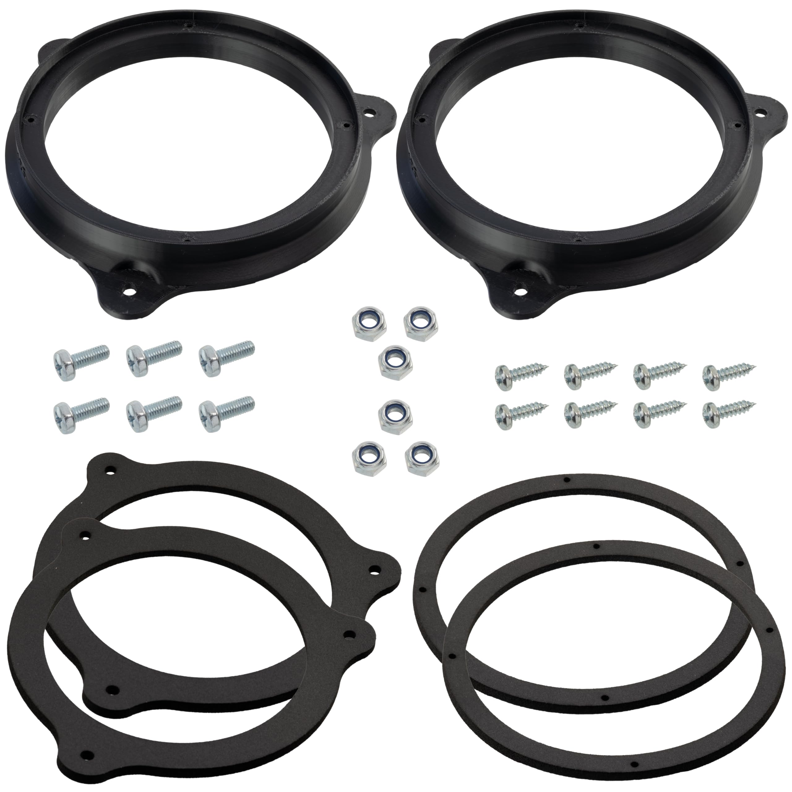 AERZETIX | Kit de 2 adaptadores/Soportes para Altavoces Ø165mm Compatible con Renault Clio MK4 para Puertas Delanteras