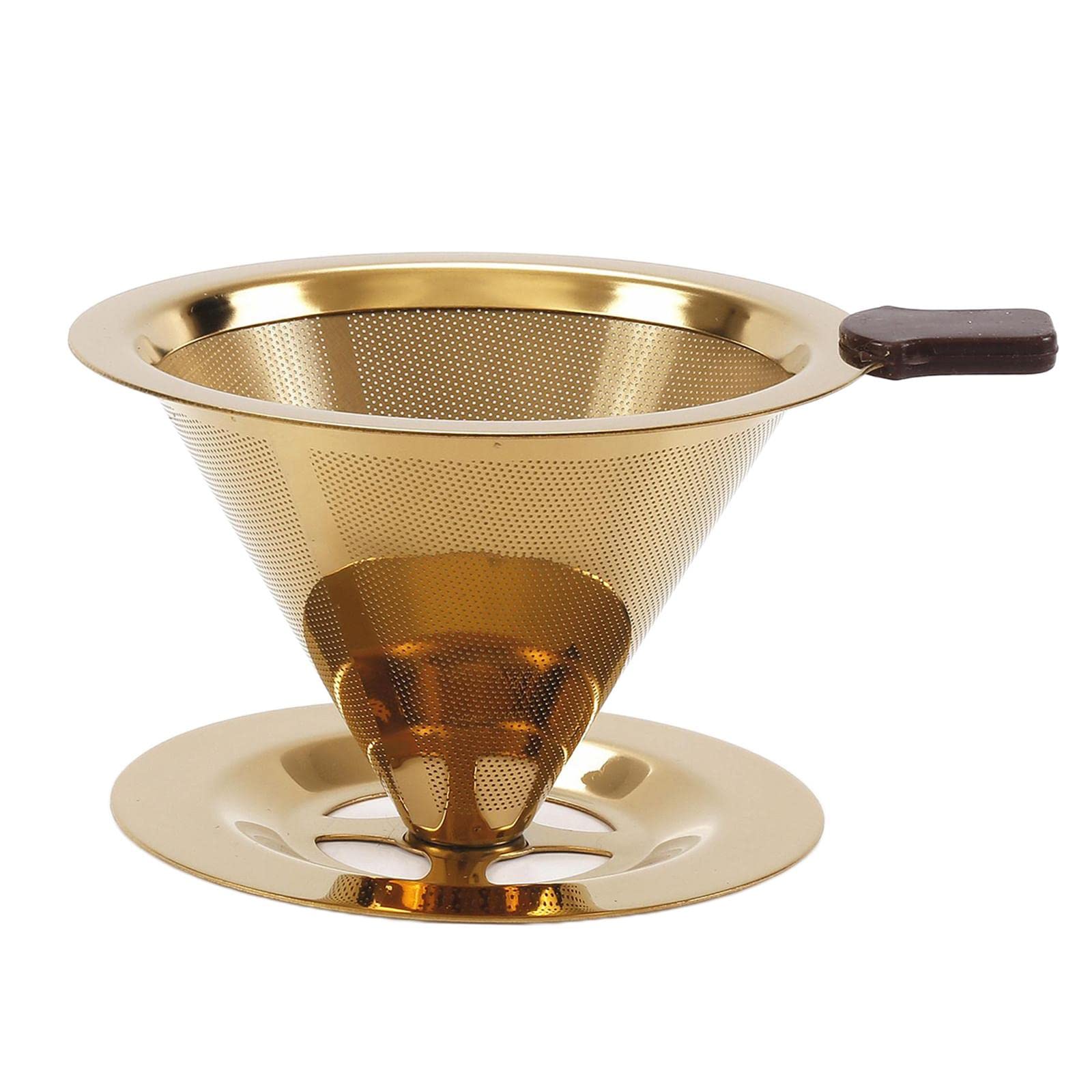 rockible Kaffeefilter Papierloses Kaffeefiltersieb Edelstahl Pour Over Kaffeebrüher Teesieb Feines Kaffeezubehör Und Rostfrei für