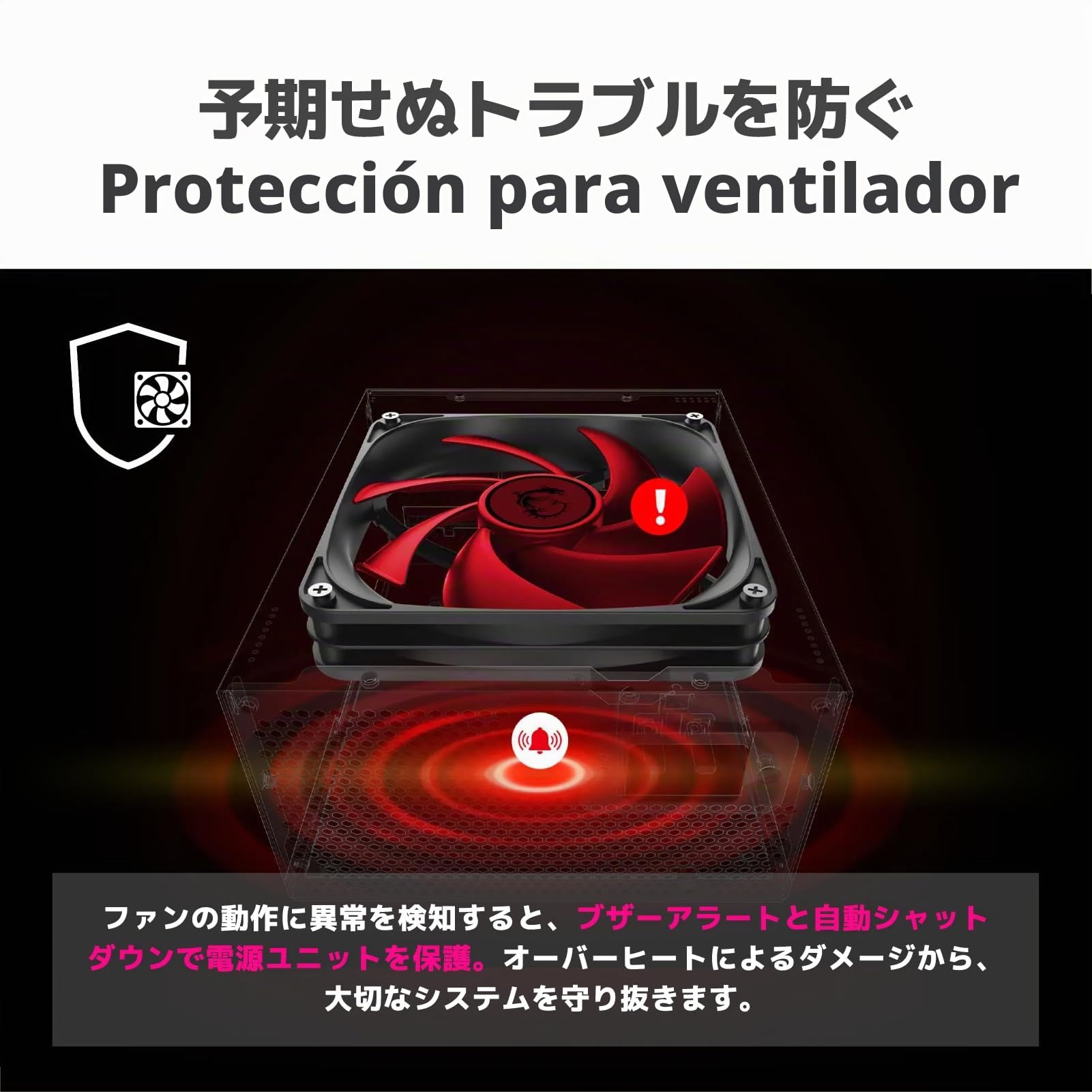 MSI Meg Ai1300TS PCIE5 - Fuente de alimentación (GPU Safeguard+, MOSFETs SiC, Modo Zero Fan con Ventilador Safeguard, 1300 W, Certificado 80 Plus Titanium, Dos Cables 12 V-2 x 6 nativos con Conector