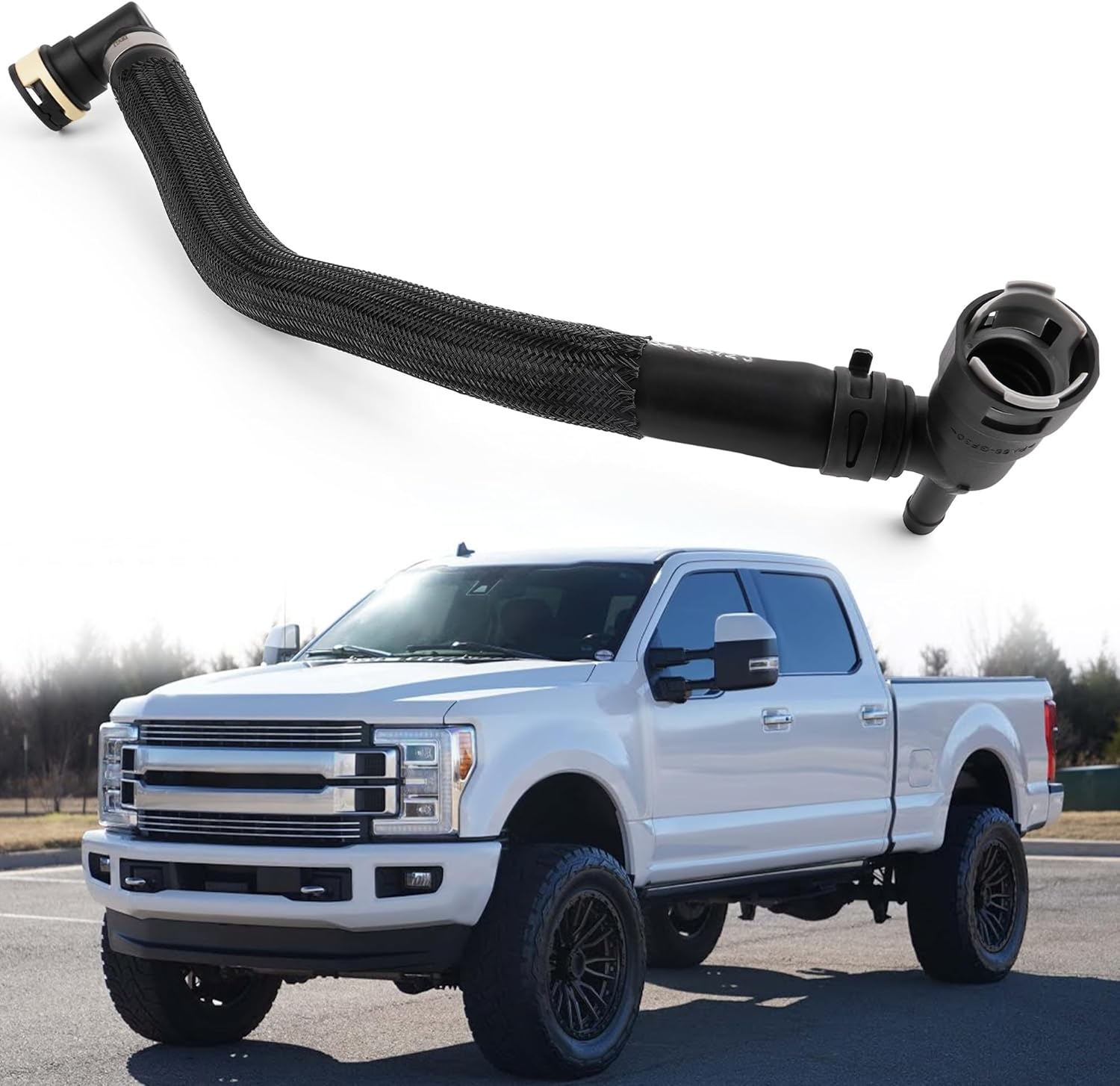 For 2017-2024 Ford Super Duty 6.7L Diesel Heater Core Inlet Hose Coolant Tube - HC3Z-18472-J, HC3Z-18472-E, HC3Z-18472-G