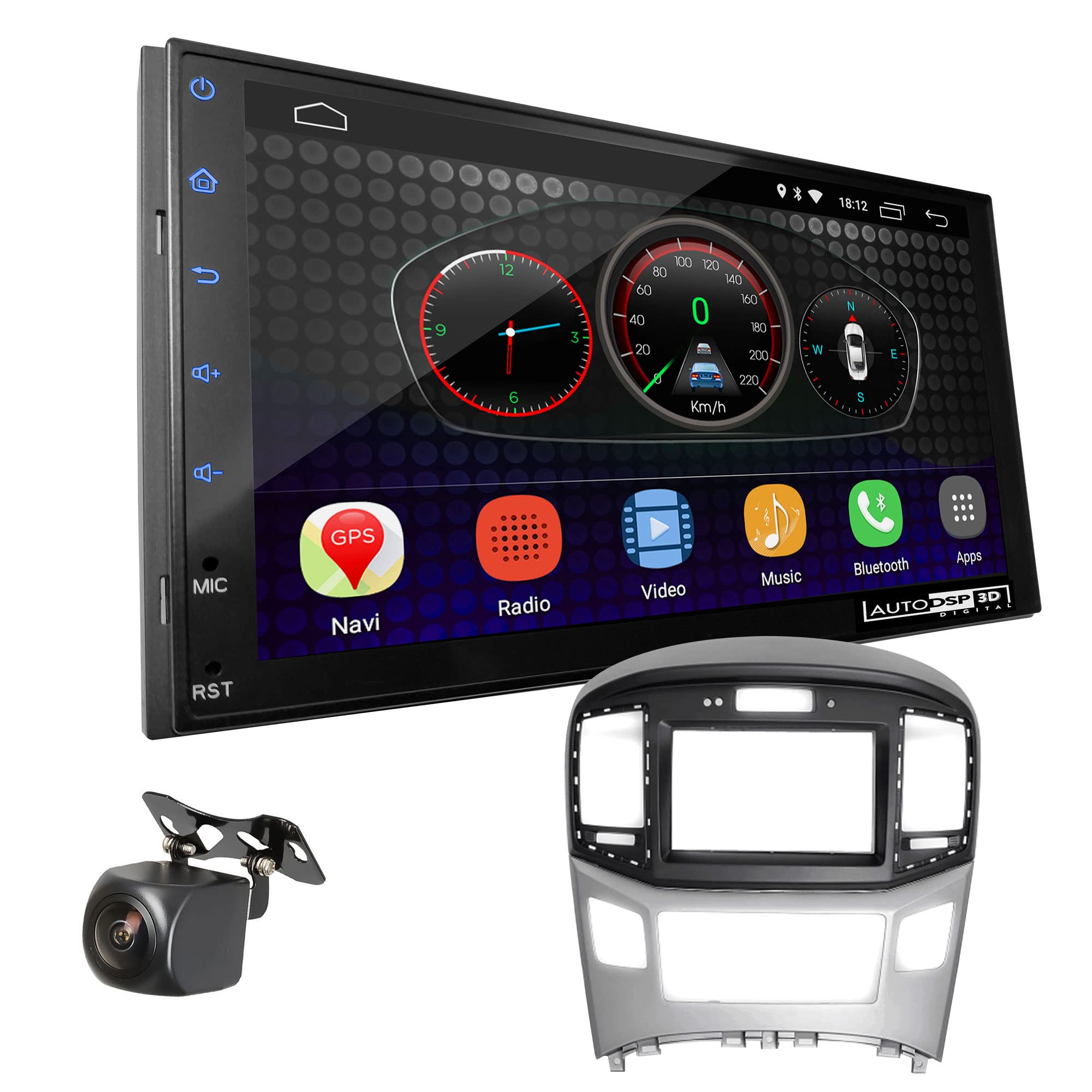 UGAR Compatible for Hyundai H-1, Starex, i800, iLoad, iMax 2015+ 7 Inch Android DSP 11.0 4GB+64GB DAB+ Car Radio HD Full Touch Screen GPS Navigation