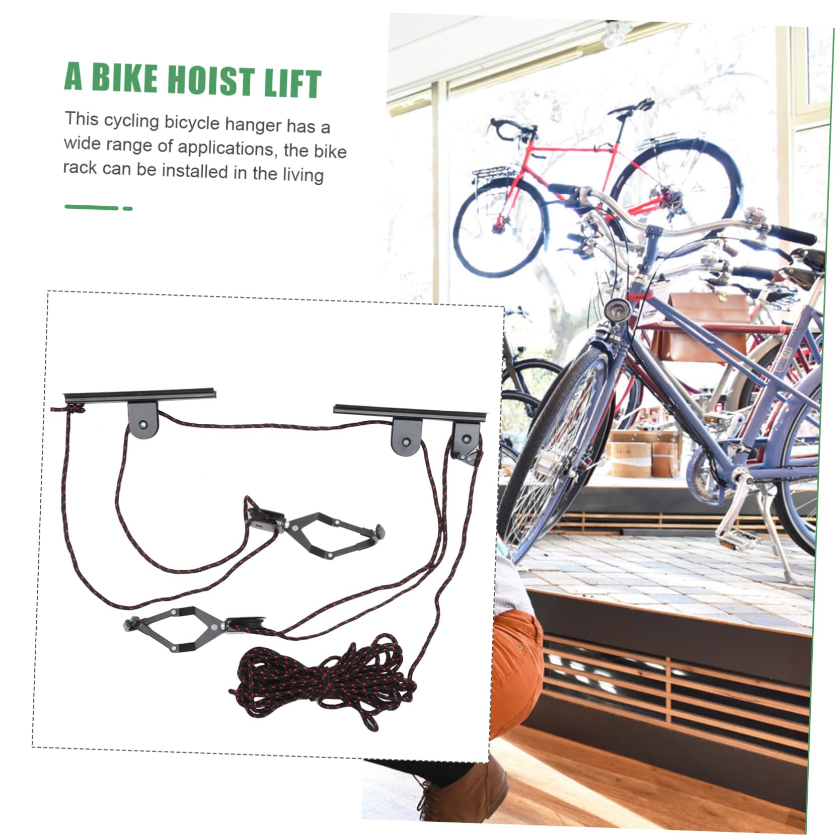 Mipcase Soporte de Bicicleta para Almacenamiento Colgador de Bicicleta Resistente y Práctico para Pared Gancho de Montaje y Kayaks Color Aleatorio