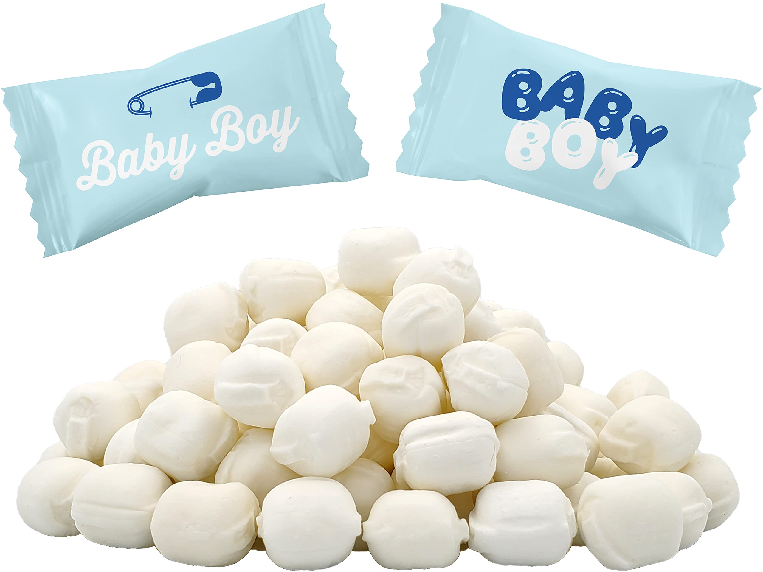 The Dreidel Company Baby Boy Buttermints, Mint Candies, After Dinner Mints, Butter Mint Candy, Fat-Free, Individually Wrapped (275 Pieces)