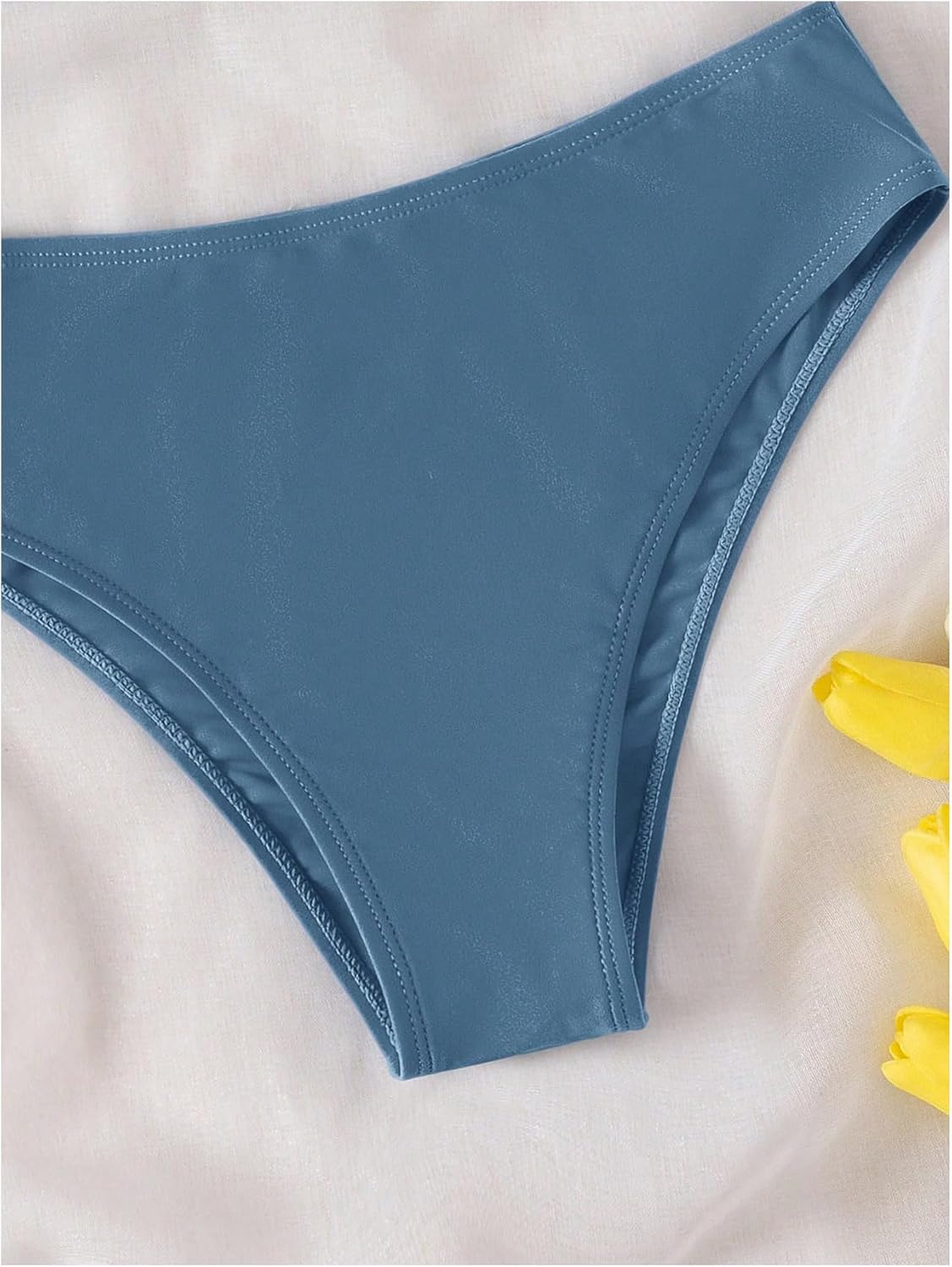 SHENHE Girl's 2 Piece O Ring Bikini High Waisted Spaghetti Strap Cute Swimsuit Bathing Suit