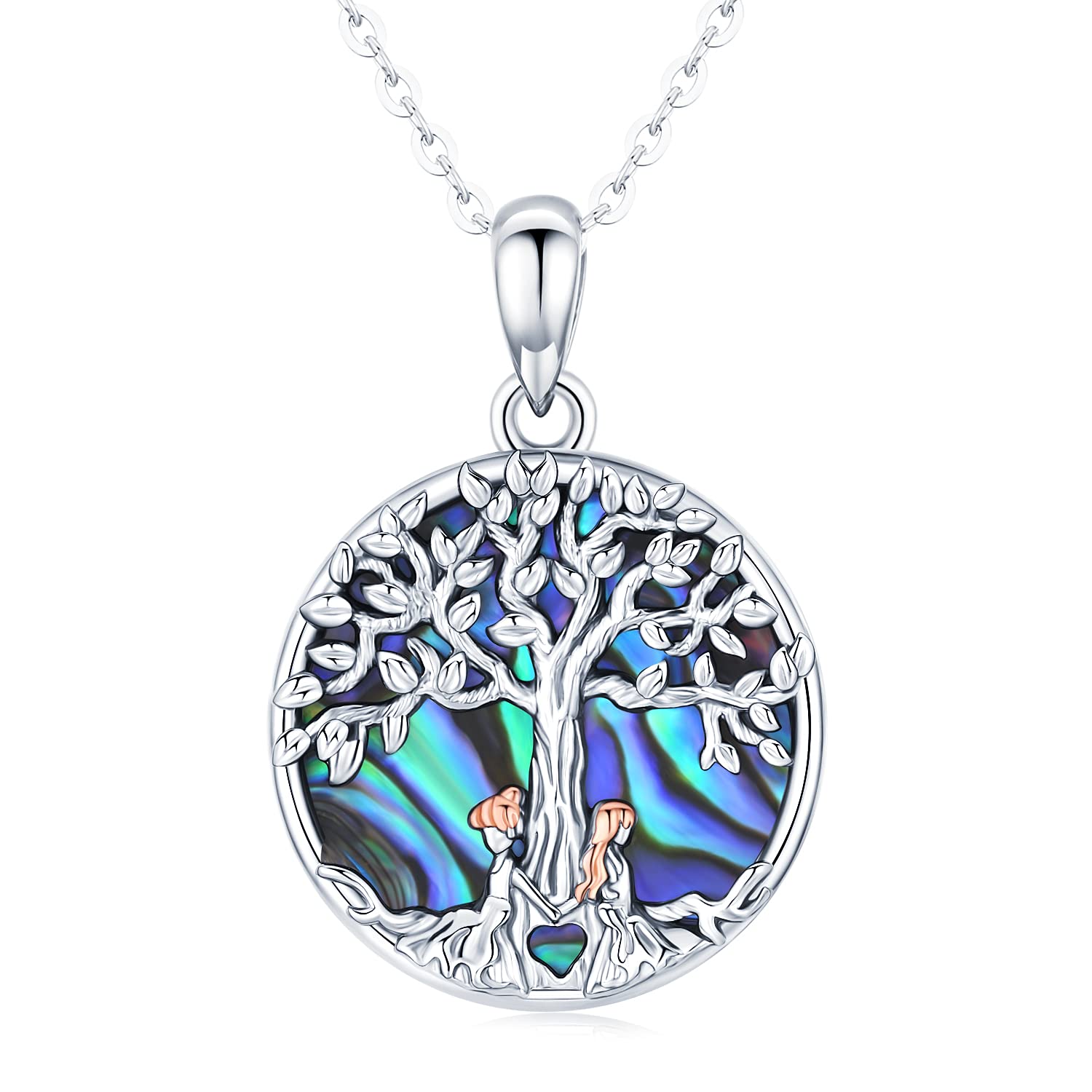 Collana con ciondolo sorelle in argento sterling Sempre mia sorella per sempre mia amica, collana con cuore albero della vita Collana con ciondolo fiore in oro per donna