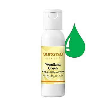 Purenso Select - Matte Woodland Green Liquid Pigment Color, 30g (Non Bleeding Dye for Soap Making)