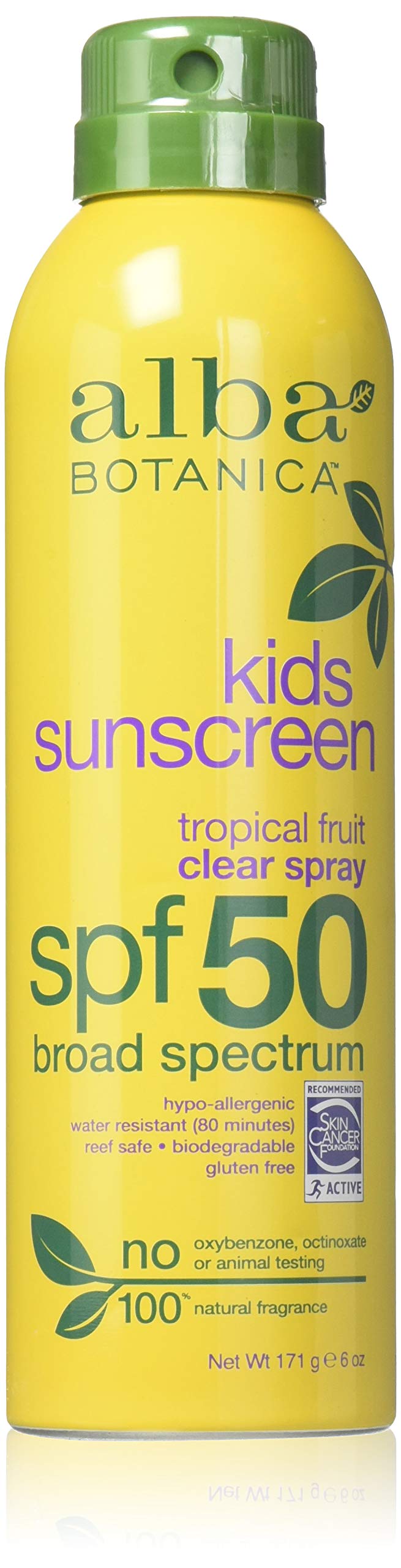 Alba Botanica Spf50 Sunscreen Kids 6 Ounce Clear Spray 177ml 2 Pack