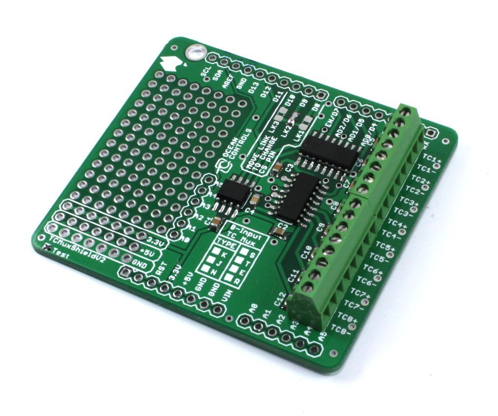 Arduino Thermocouple Multiplexer Shield (K - MAX31855K)