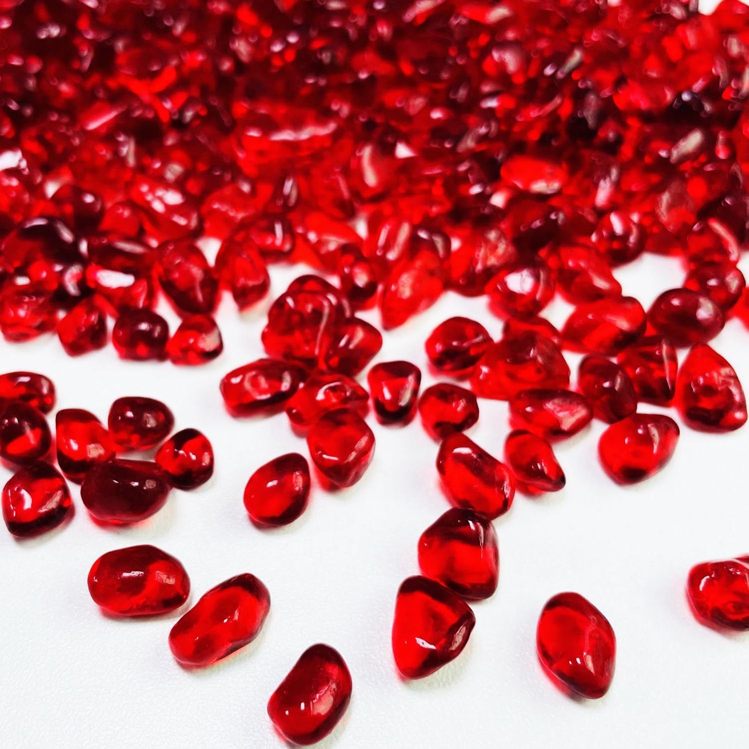 Amazon.com: RCFFDL Red Glass Stones, 0.85LB/385g Aquarium Gravel Rocks ...