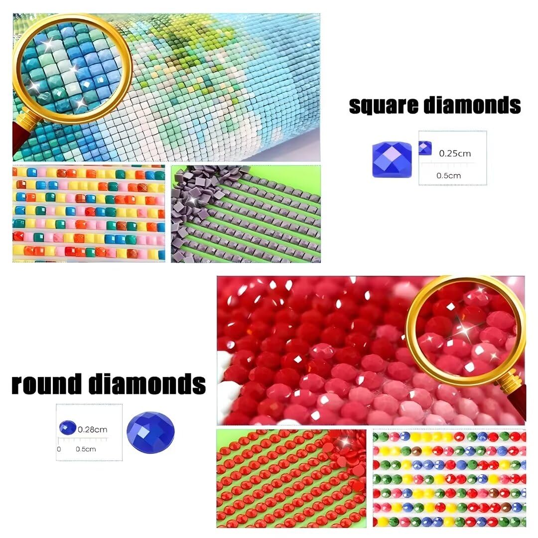 ZGmaxCL Kit Diamond Painting 5D Lupo E Luna, Tela 75x50cm, Completo Di Perle E Strumenti, Fai Da Te Per Adulti E Bambini