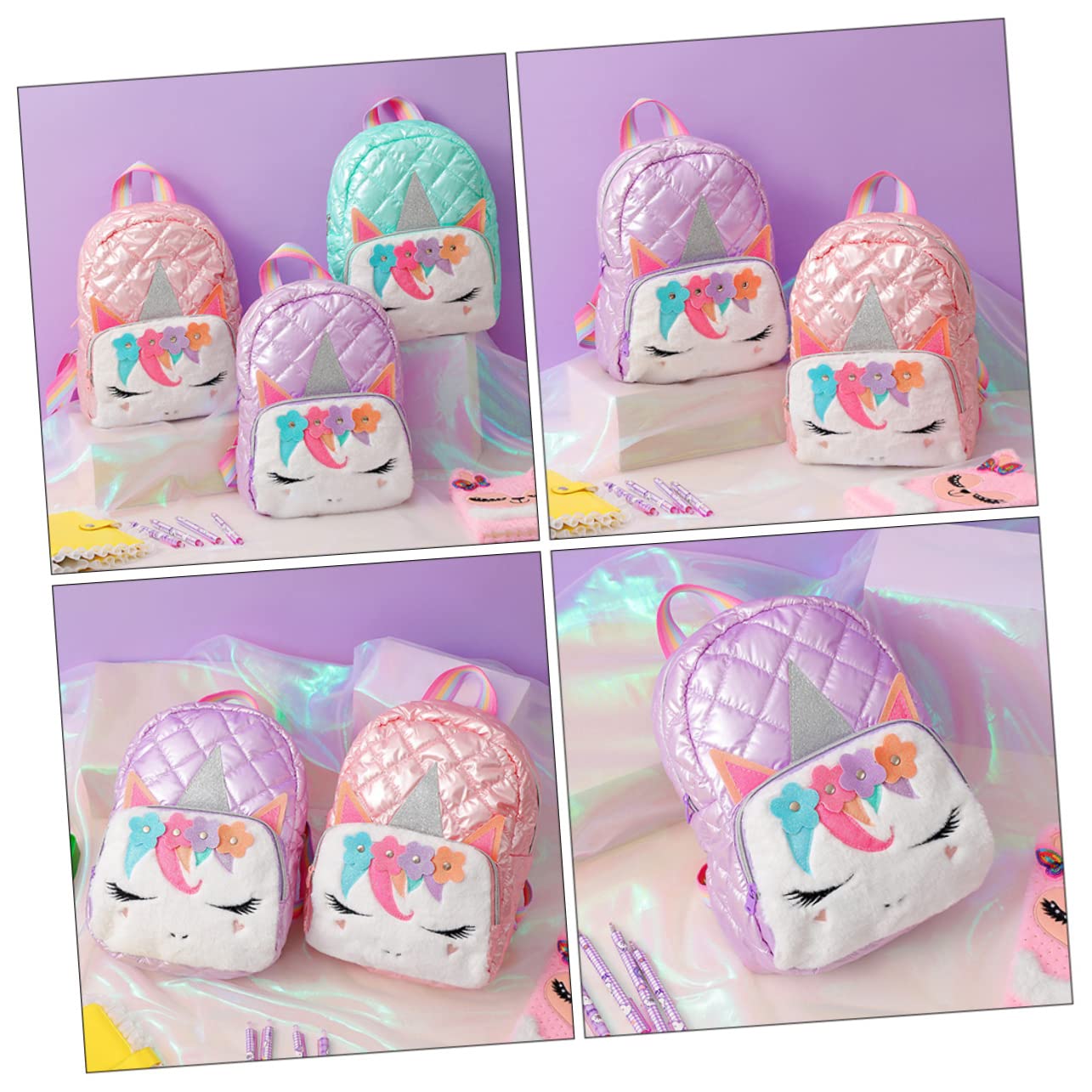 SHERCHPRY Mochila Escolar De Dibujos Animados Mochila De Peluche para Unicornio para Niña Mochila De Unicornio para Bolso De Hombro para Colegio