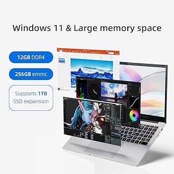 Amazon.com: Laptop Windows 11 Computer, 15.6 inch 12GB RAM