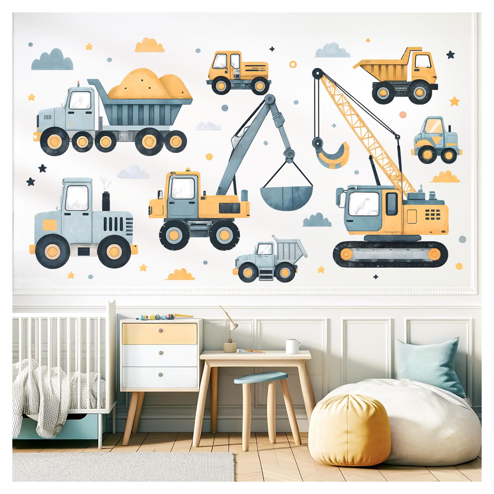 Little Deco Wandtattoo Baustelle Bagger DL5046 L