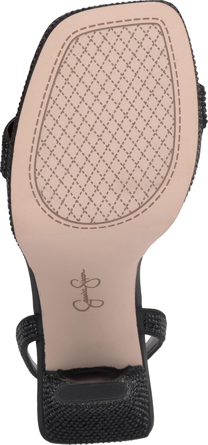 Jessica Simpson Women's Adonia Heeled Sandal, Black, 9 - Image 4