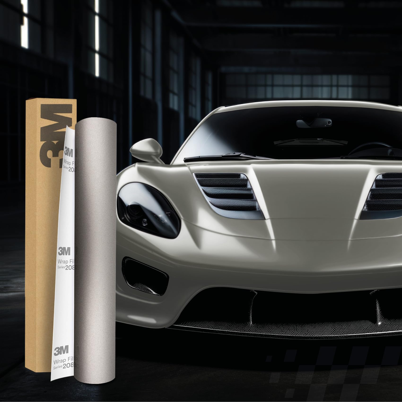 Finest Folia Pellicola autoadesiva 3M 2080 per auto, 30 x 152 cm, per auto, moto, barca, pellicola protettiva 3D con canali d'aria per la pellicola (M230 grigio opaco)