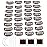 50pcs Hair Extension Clips Stainless Steel Snap Clips for Hair Extensions DIY Wigs Combs 9-teeth 32mm 1.2g/pc, 3pcs Weaving Thread, 6pcs Sewing Neeldes (Dark Brown)