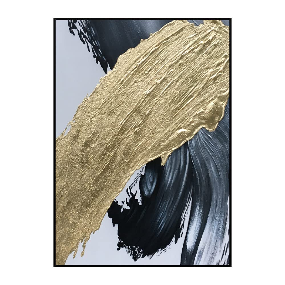 Pinturas Al Pintura Al Óleo Pintado A Mano, Textura Negra Lámina De Oro De Lujo Fauvismo Obra De Arte Moderna Pinturas Abstractas Pinturas Al Óleo Pintadas A Mano sobre Lienzo Arte De Pared para
