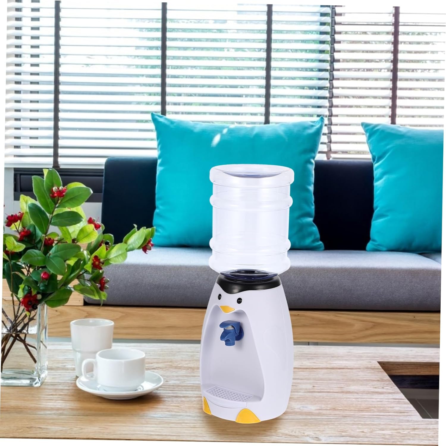 Mini Water Dispenser Portable Penguin Drinking Fountain Compact Water Dispensing Tool for Home Office Outdoor Use Lightweight and Easy to Operate Random Color