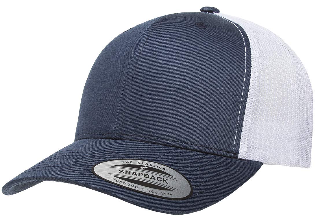 The Hat Pros | Yupoong Classic Premium Mesh 6 Panel Retro Trucker Cap | Mid Profile Snapback | OSFA | Bulk Pack Available