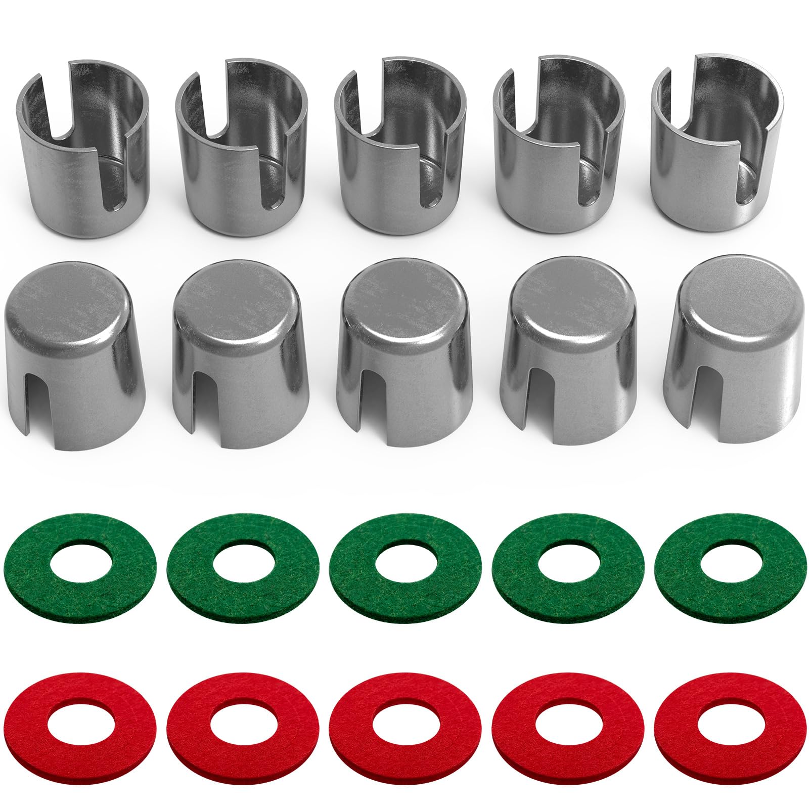 10 Pieces Battery Post Terminal Shims, Lead Terminal Shim Caps with 10 Pieces Washers for Top Post Battery Post Ends Repair, Universal for Vehicles,