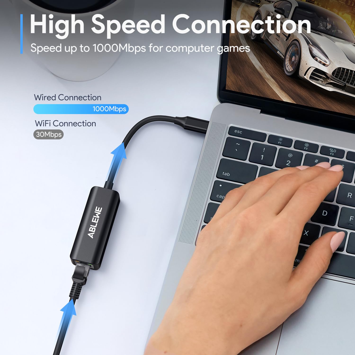 Cable Matters 140 W Adattatore USB-C a Gigabit Ethernet | 1000 Mbit/s LAN, USB-C adattatore LAN, Gigabit adattatore Ethernet, Chromecast con Google TV 2020 Cable Matters 140 W Adattatore USB-C a Gigabit Ethernet | 1000 Mbit/s LAN, USB-C adattatore LAN, Gigabit adattatore Ethernet, Chromecast con Google TV 2020