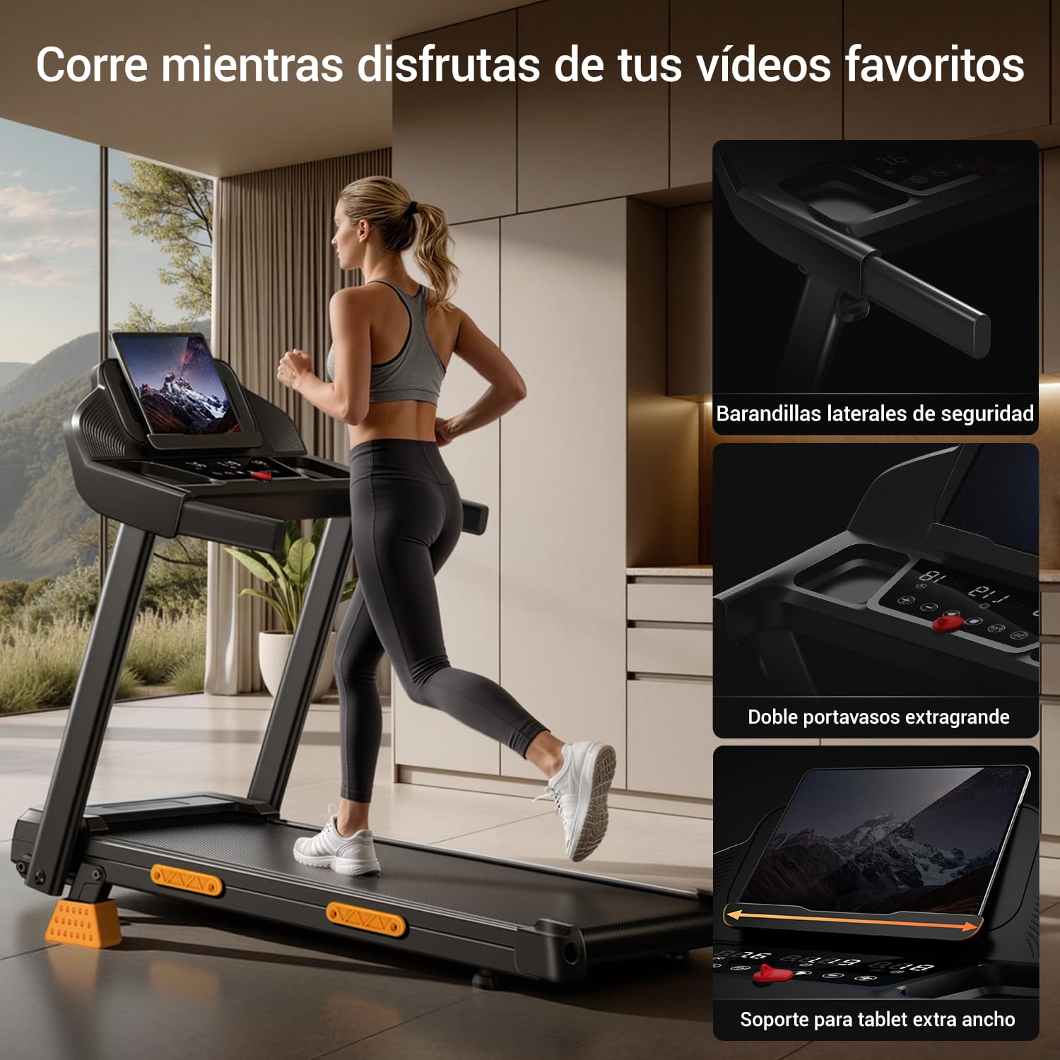 CURSOR 15% Cinta de Correr Plegable con Inclinación 12KM/H | Cinta de correr inclinable, cinta de correr doméstica con motor de 3,0 CV