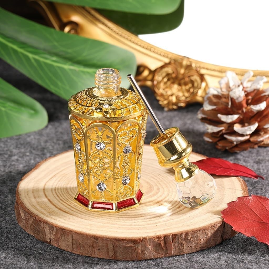 Butelka perfum w stylu vintage, pusta butelka, 12 ml butelki z okrągłą kryształową osłoną