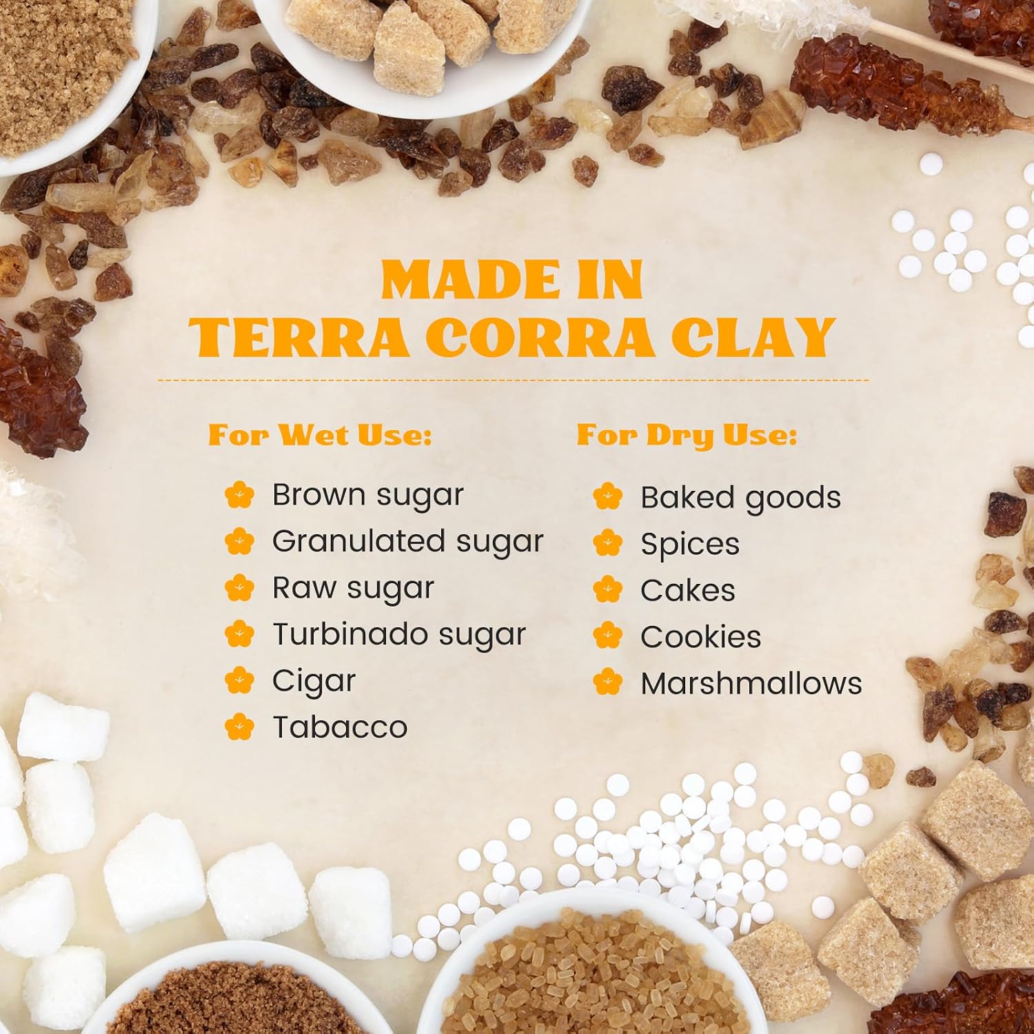 Brown Sugar Keeper Saver, Terracotta Brown Sugar Softener to Maintain Food Moisture or Dry in Container, Reusable Terra Cotta Discs for Sugar, Spicy, Pasta, Cookies, Nut, Baked Goods