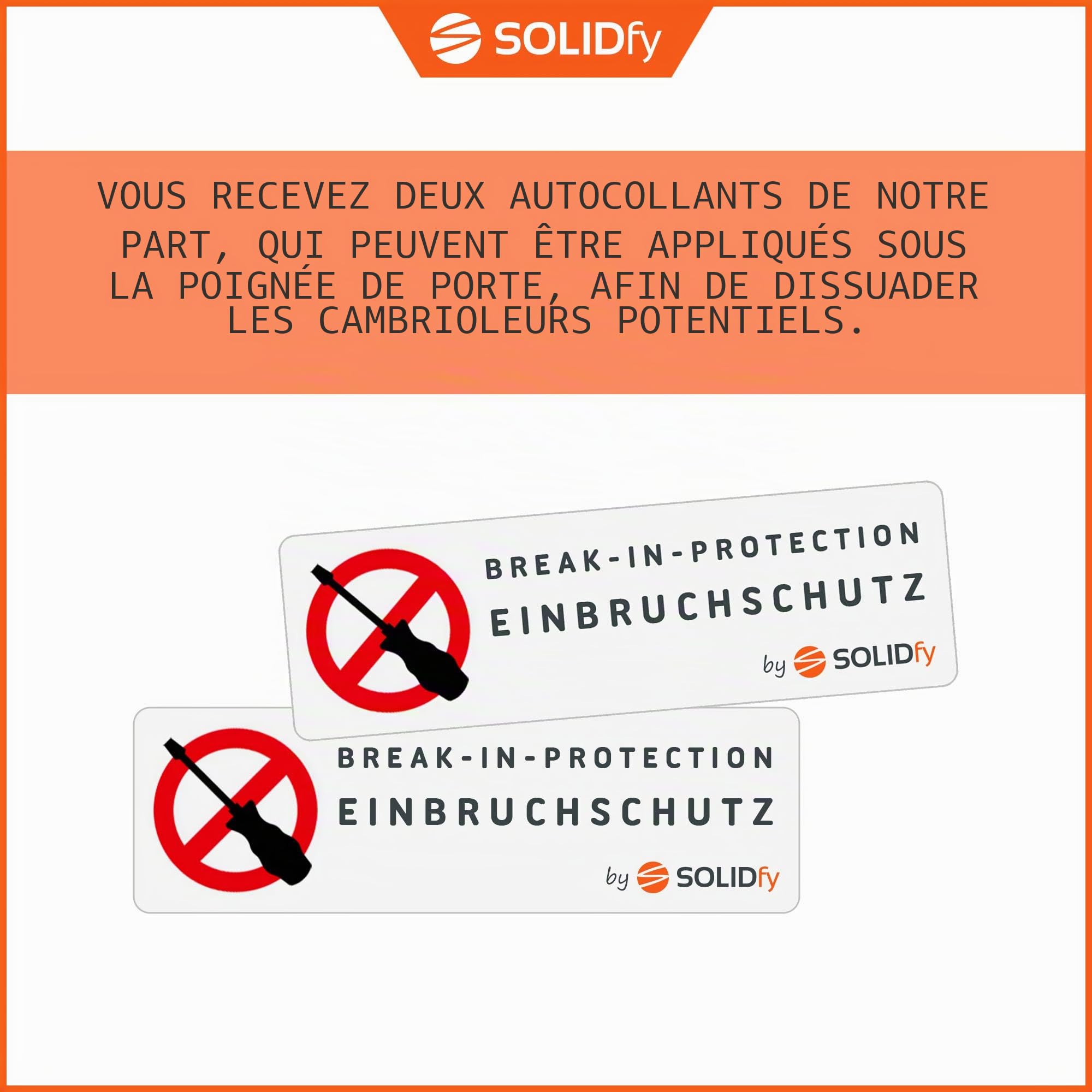 Protection anti-effraction de la portière du conducteur - Prick Stop - En acier inoxydable