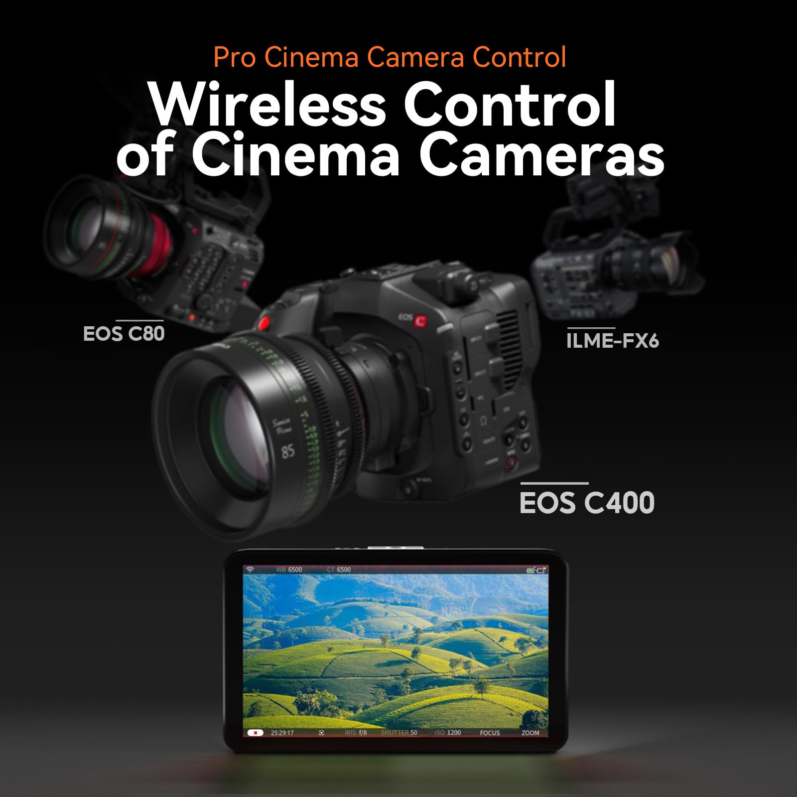 Portkeys LS7P - Monitor de cámara de 7 pulgadas, pantalla táctil, control inalámbrico, videocámara para FX3/FX6/FX30/RX10/A7S III EOS C80/C400 BMPCC 4K/6K