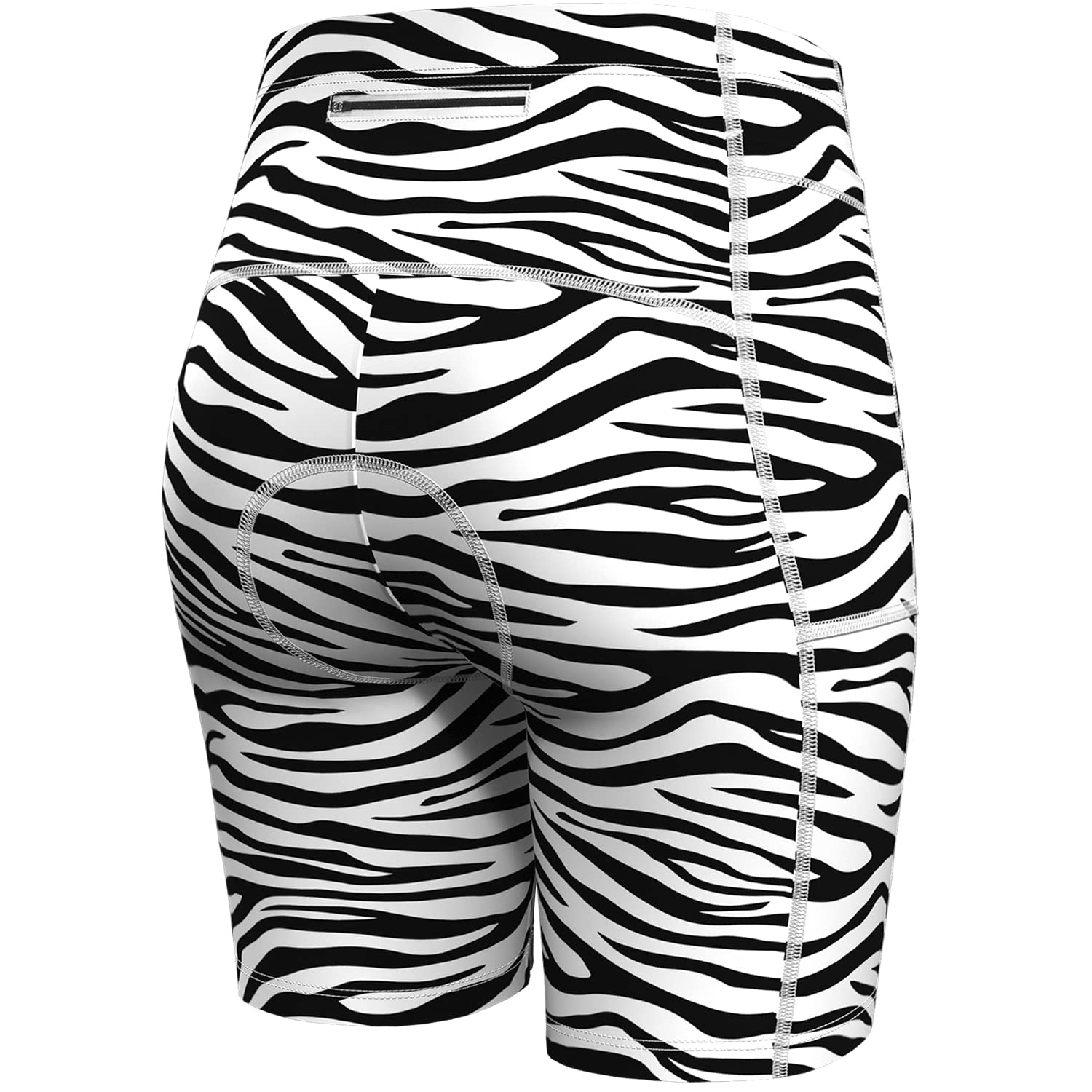 Lo.gas Padded Bike Shorts Women Cycling Shorts with Padding 6d Gel Pad Printed Design Biking Bicycle Shorts with Pockets