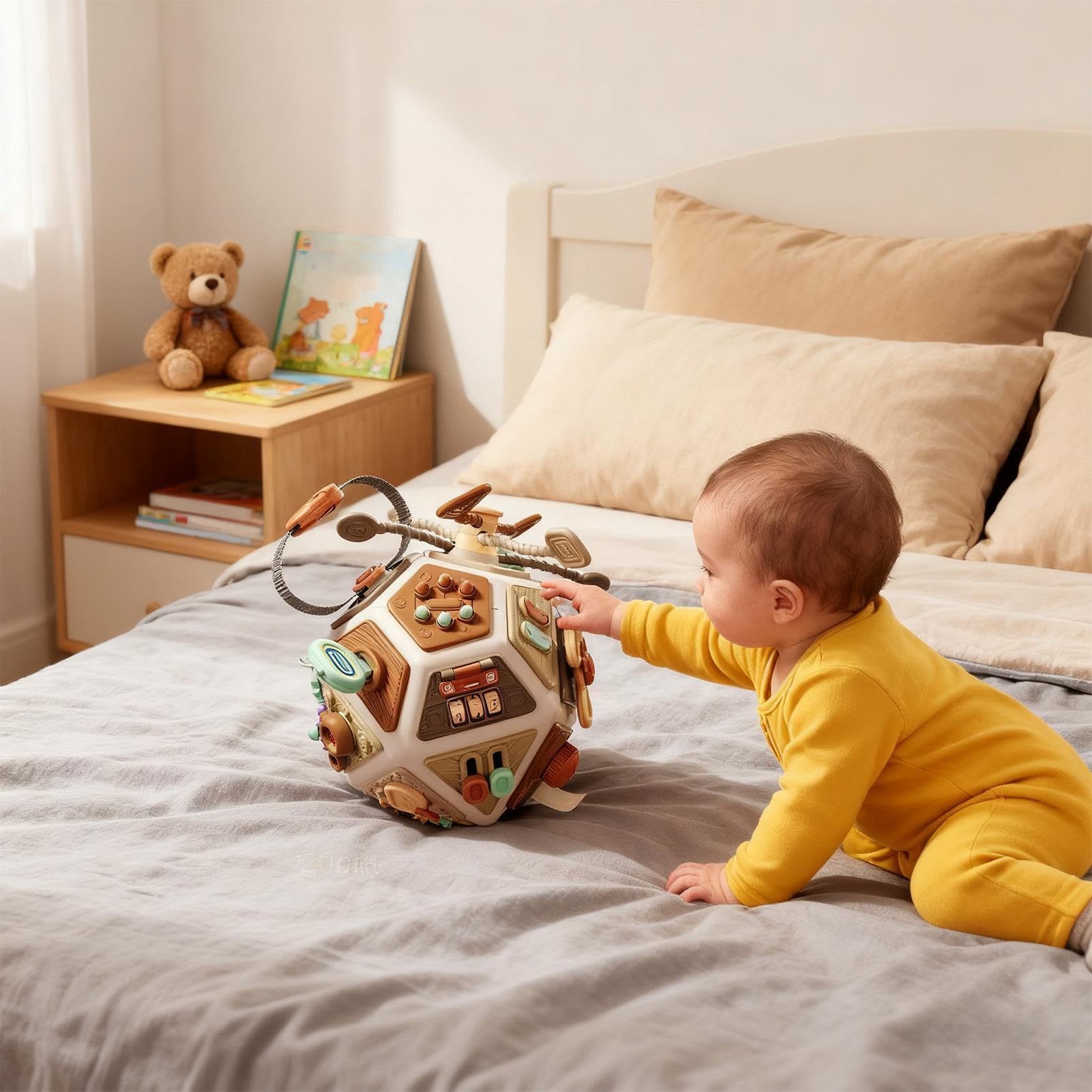 Generico Cubo Occupato, Giocattolo sensoriale interattivo per 6+ | Apprendimento Genitore-Bambino, Unisex Ragazzi e Ragazze, Early Learning Busy Cube per Sviluppo e