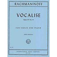 Vista 1 de Rachmaninoff - Vocalise Op. 34 No. 14. For Violin & Piano. Edited by Gingold. by International