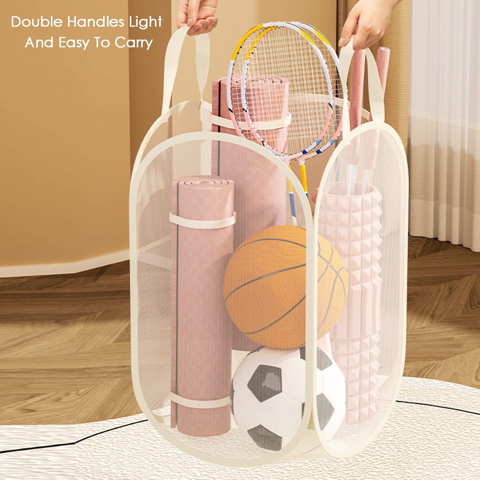 Cesta De Almacenamiento Plegable For Equipos De Fitness
