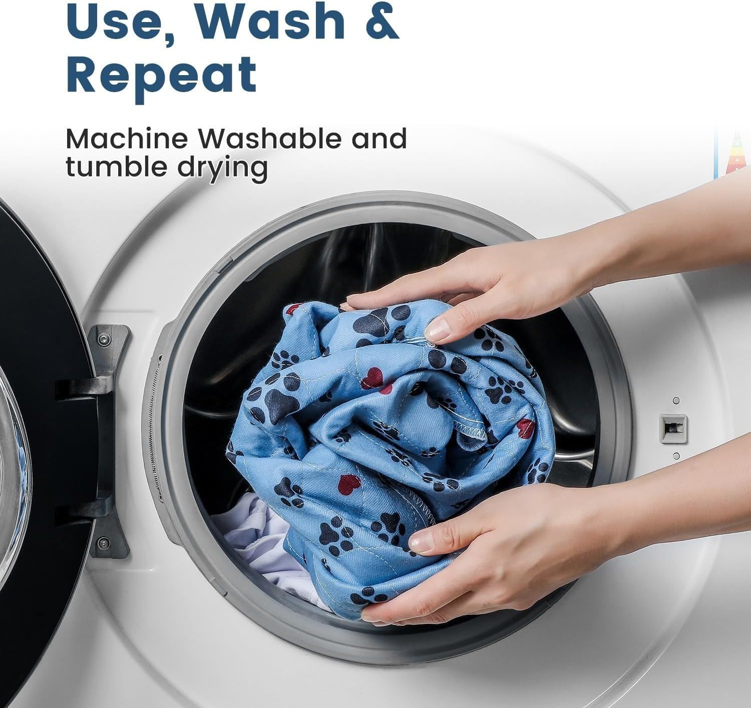 Washable Pee Pads for Dogs,2 Pack Extra Large 48"x48" Super Absorbent Reusable Puppy Pads,Non-Slip 100% Waterproof Dog Pee Pad,Pet Training Pads for Couch, Crate,Potty Training,Floor