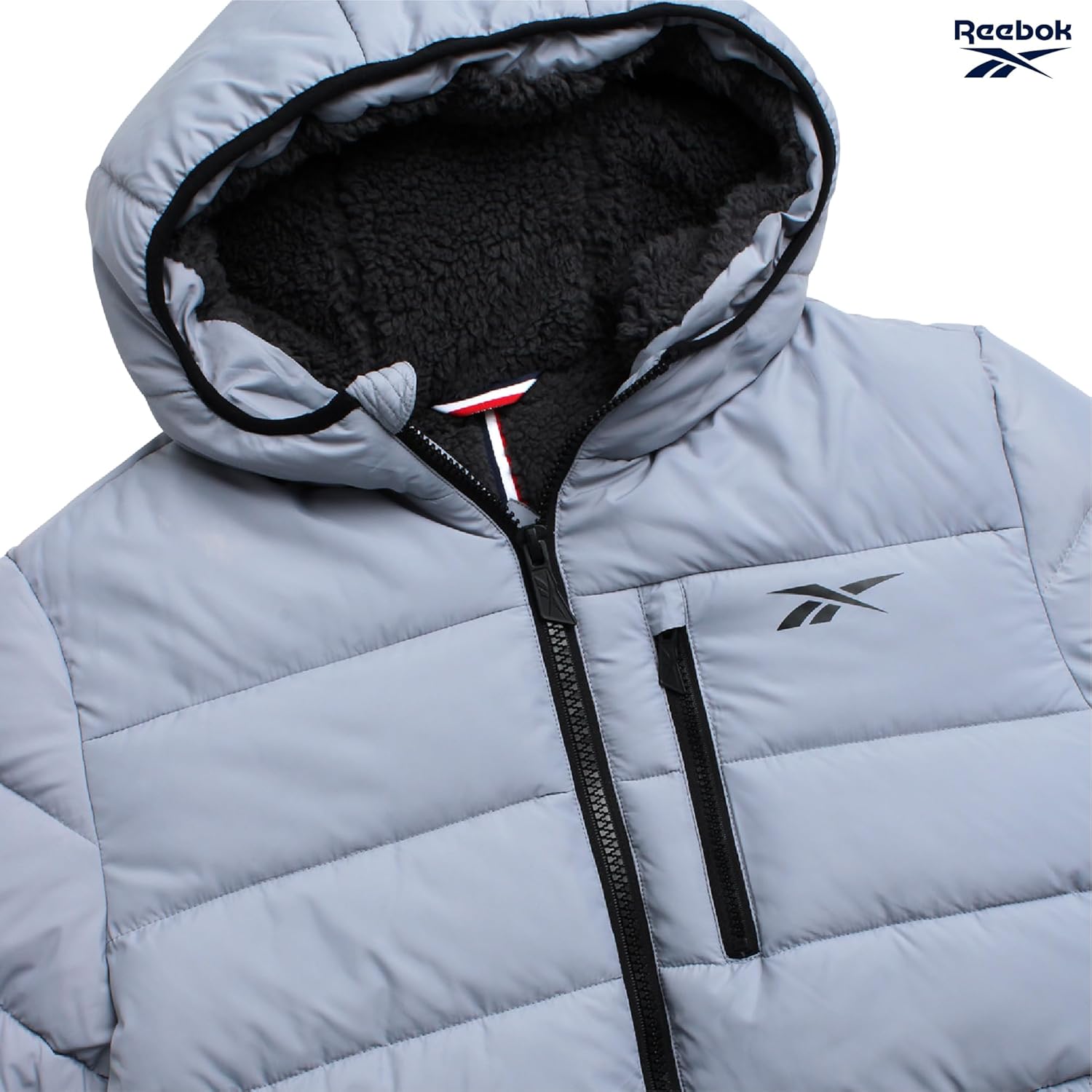 Reebok Mens Winter Jacket - Heavyweight Sherpa Lined Puffer Parka Mens Winter Coat - Insulated Quilted Ski Jacket for Men - Image 5