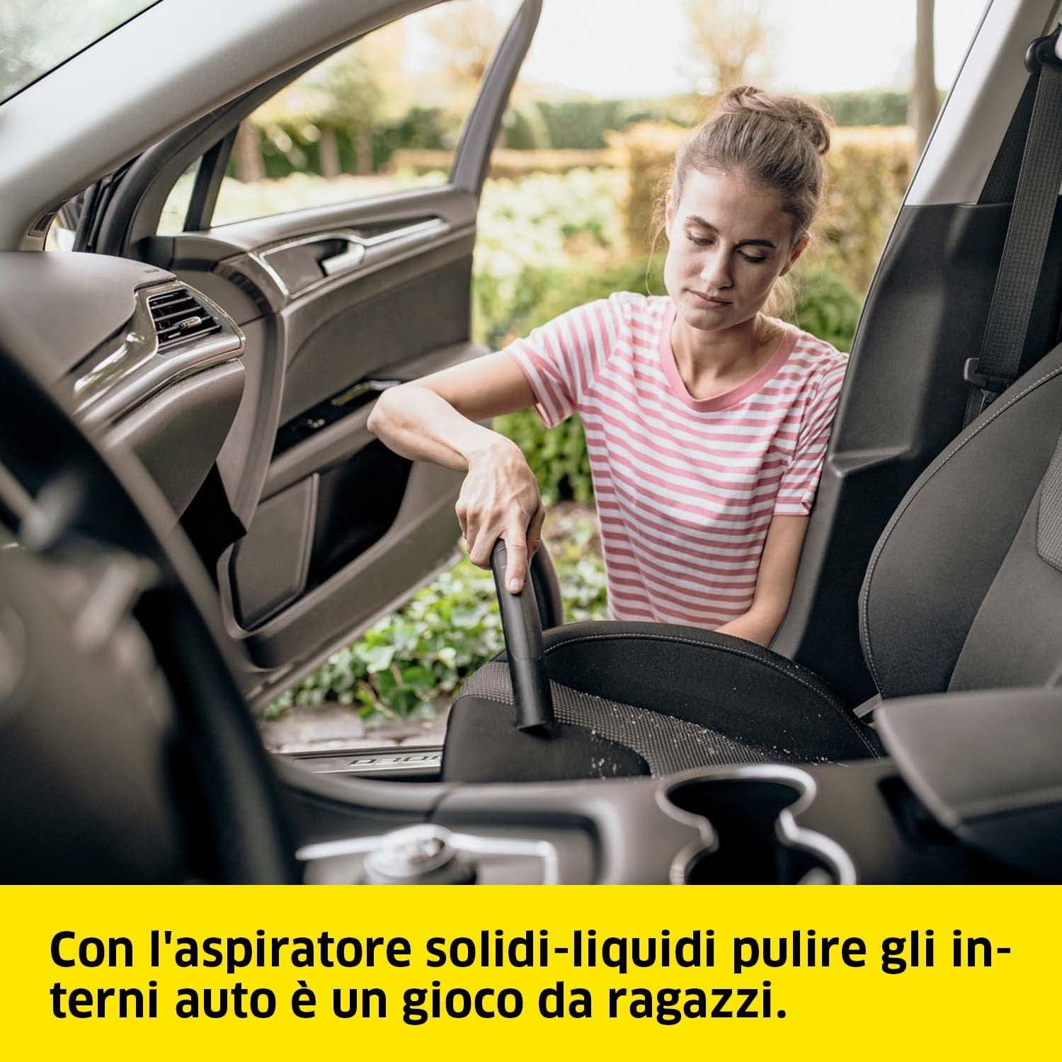 Aspiratore Solidi Liquidi Kärcher WD 3 V-17/4/20, Serbatoio in Plastica 17l, Potenza di Aspirazione 200AW, Consumo 1.000W, Filtro Cartuccia, Sacchetto in Vello, Tubo Aspirazione 2m, Funzione Soffiante Aspiratore Solidi Liquidi Kärcher WD 3 V-17/4/20, Serbatoio in Plastica 17l, Potenza di Aspirazione 200AW, Consumo 1.000W, Filtro Cartuccia, Sacchetto in Vello, Tubo Aspirazione 2m, Funzione Soffiante