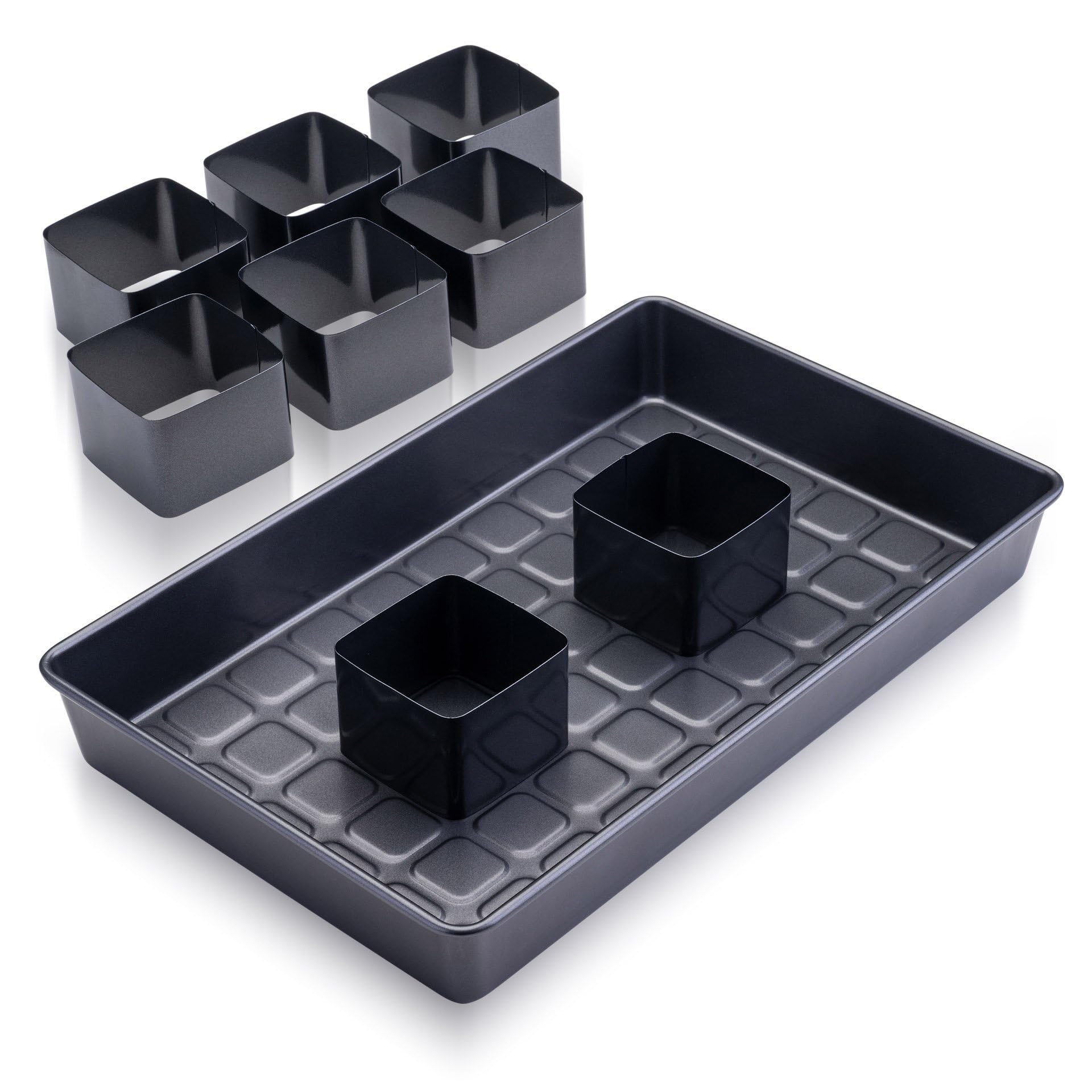 Zenker Teglia da forno con numeri e lettere – Set da 9 pezzi per dolci creativi, rivestimento senza PFAS, resistenza al calore +230 °C