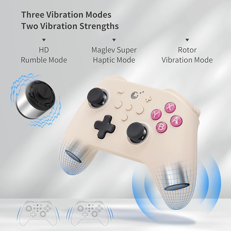 GuliKit KK3 Pro Vezeték Nélküli Kontroller Switch OLED-hez, PC-hez - Hall Joystick, 1000Hz Válaszidő, Mágneses Vibráció, Hyperlink Adapter,