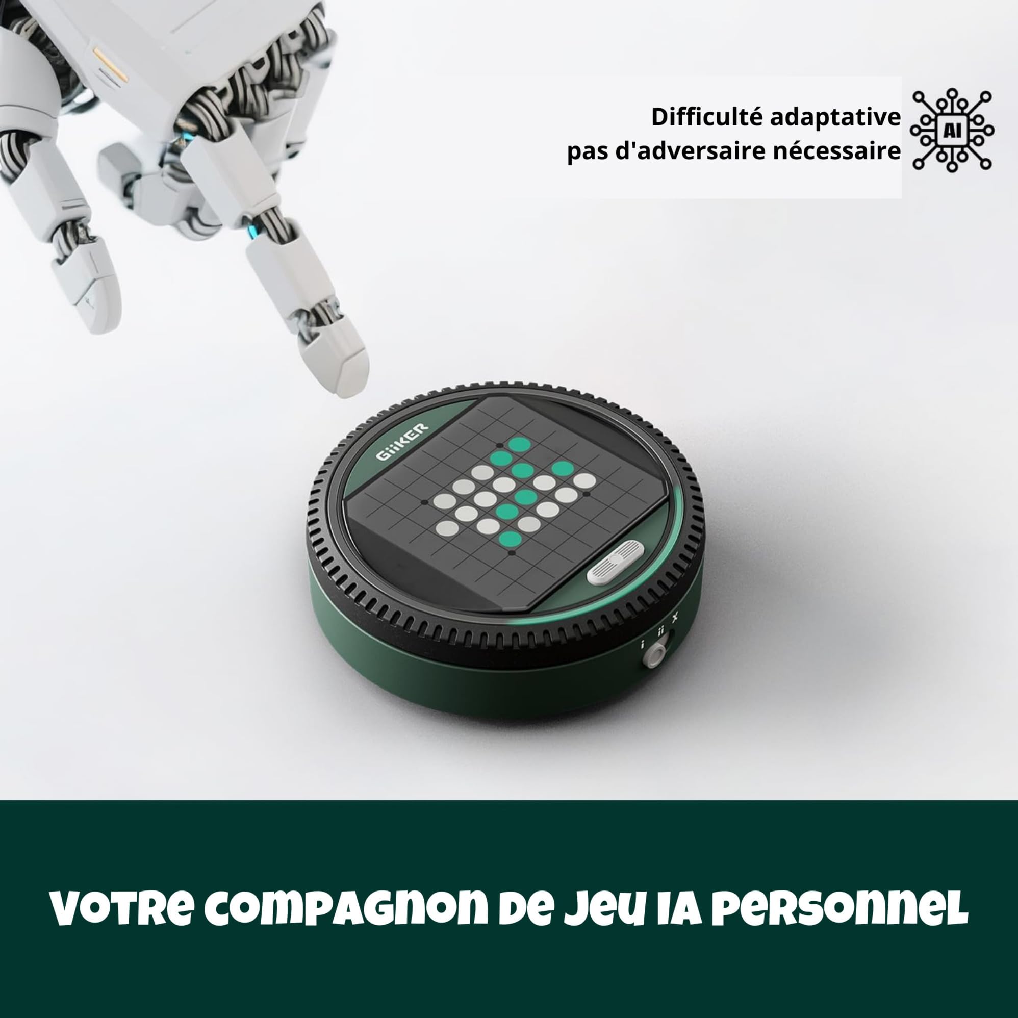 GiiKER Super Reversi – Jeu de Plateau LED Fin 8x8 | Jeu de stratégie Reversi/Othello | IA Solo + 2 Joueurs | 500 Niveaux de difficulté | À partir de 6 Ans