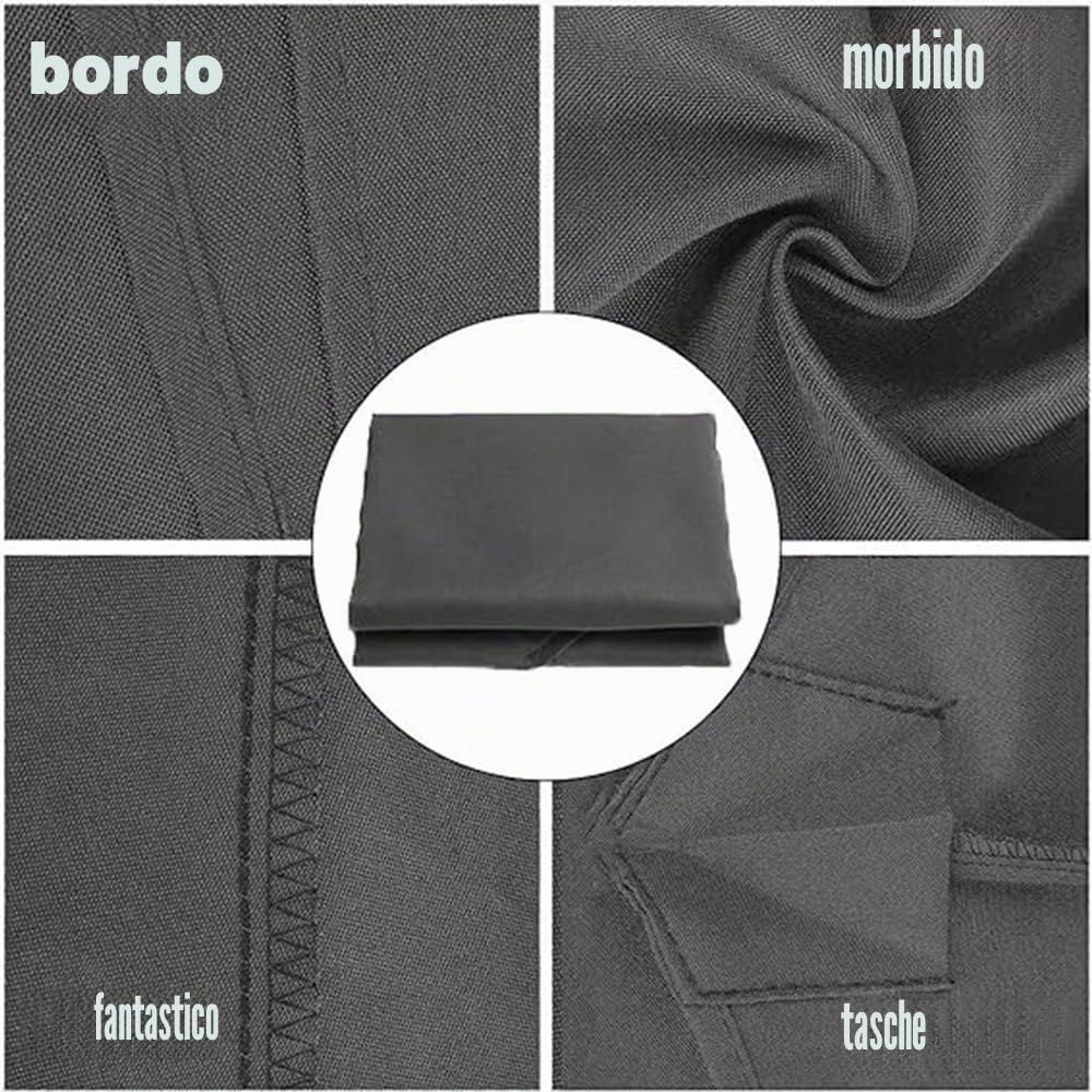 Ombrello rettangolare da giardino 300 x 400 cm Tenda parasole di ricambio per ombrellone a sbalzo 8 doghe, tessuto di ricambio per ombrellone da tavolo (beige, 4x3m (13x9,8 piedi