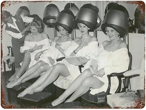 Miniatura 9 de 90s Retro Hair Salon Barber Shop Poster Modern Home Wall Decoration Art Metal Tin Poster20x30cm