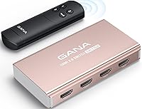 Vista 1 de Interruptor HDMI 3 en 1 Salida 4K @60Hz, GANA Splitter Switcher con control remoto, Hub de caja de aluminio 2.0 para 3D, HDCP2.2, HDR, Xbox