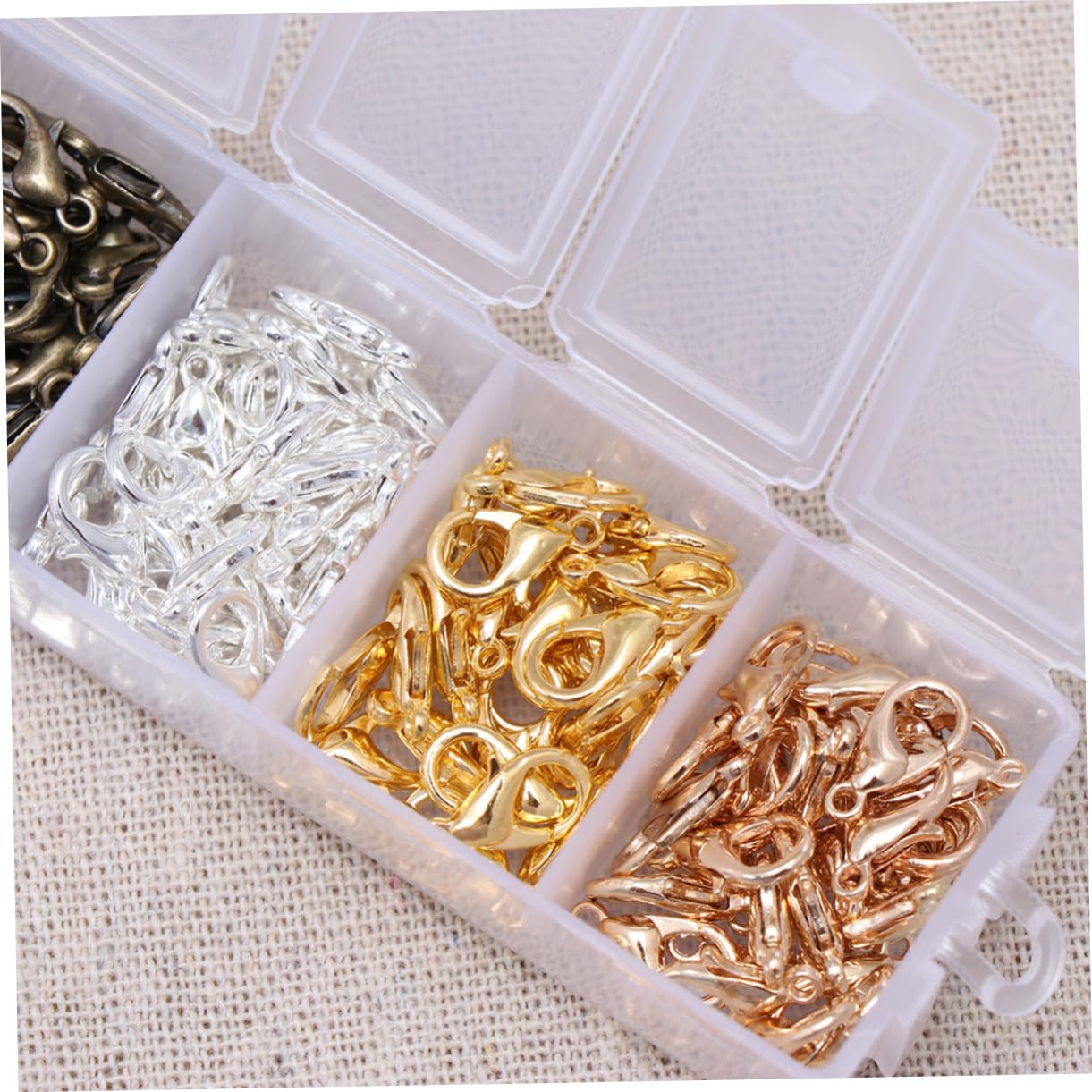NUOBESTY 630pezzi Chiusure Lega Di Zinco Per Gioielli Composto Da Per Creazioni Fai Te Pratico Kit Di Accessori Per Bracciali Collane e Portachiavi