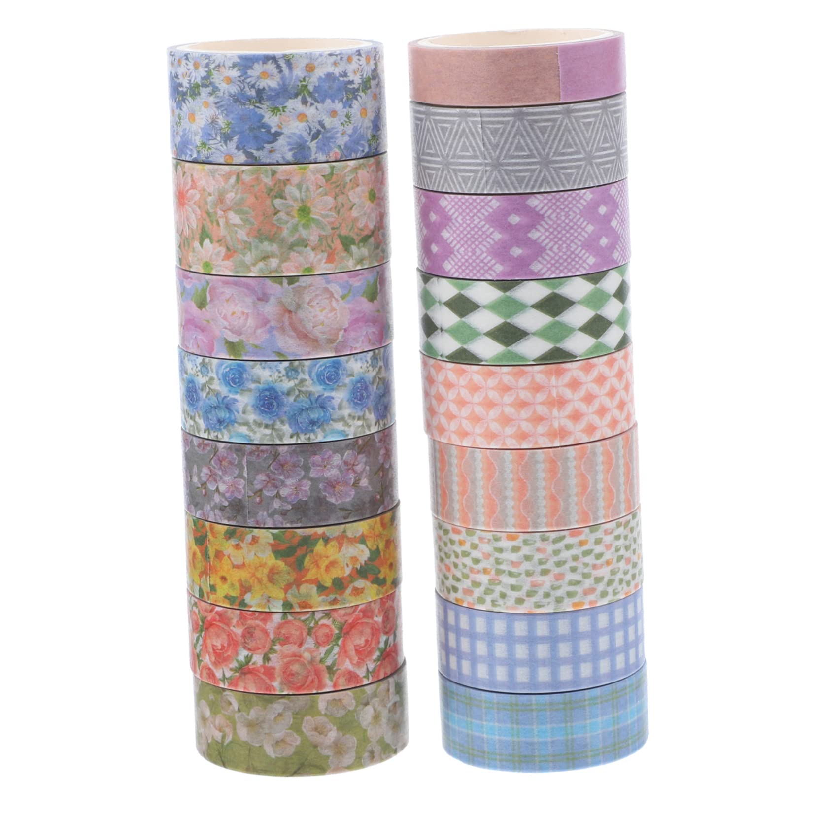 STOBOK 51rotoli Nastro Adesivo Washi Floreale Carta Decorativa Autoadesiva Per Fai Te e Scrapbooking Per Decorare Diari e Progetti Creativi