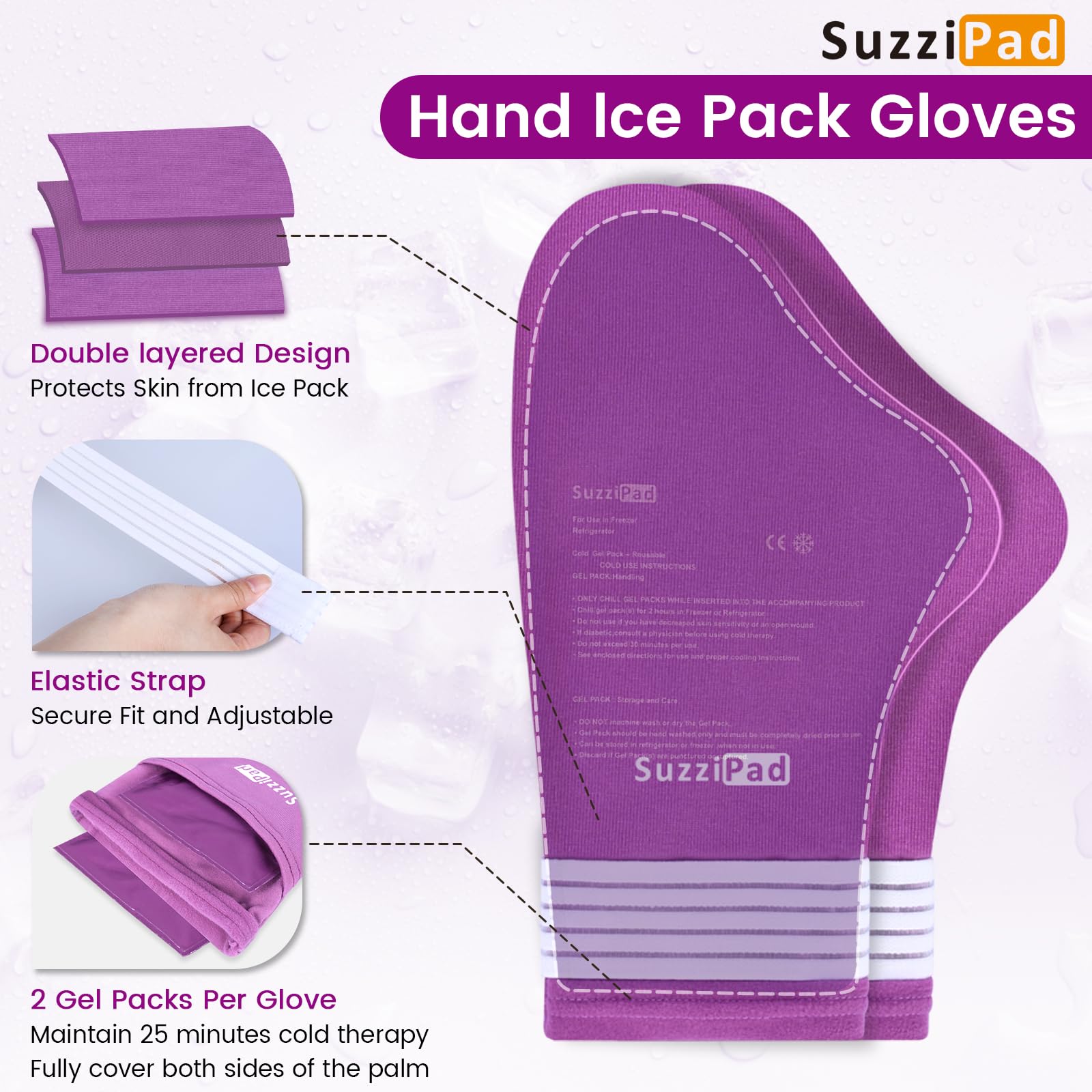 Amazon.com: SuzziPad Cold Socks & Hands Ice Pack for Chemo Must