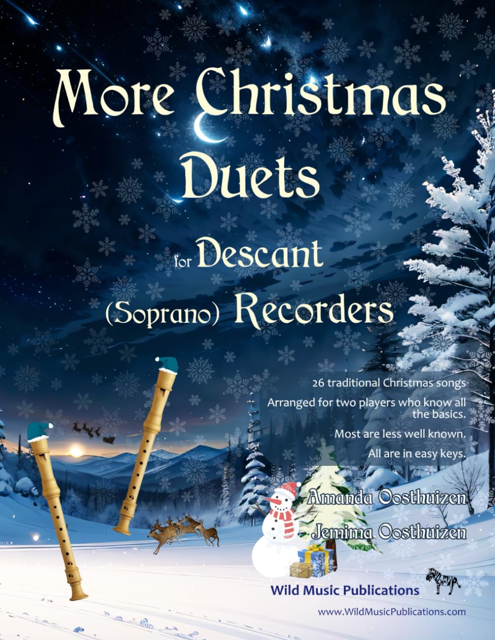 More Christmas Duets for Descant (Soprano) Recorder: 26 Christmas songs arranged for two equal recorder players who know all the basics. Most are less well known. All are in easy keys.