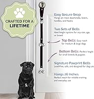 Vista 3 de PoochieBells El timbre original para orinal para perro, campanas para entrenamiento de orinal y ruptura de casa de cachorros, entrena a tu perro