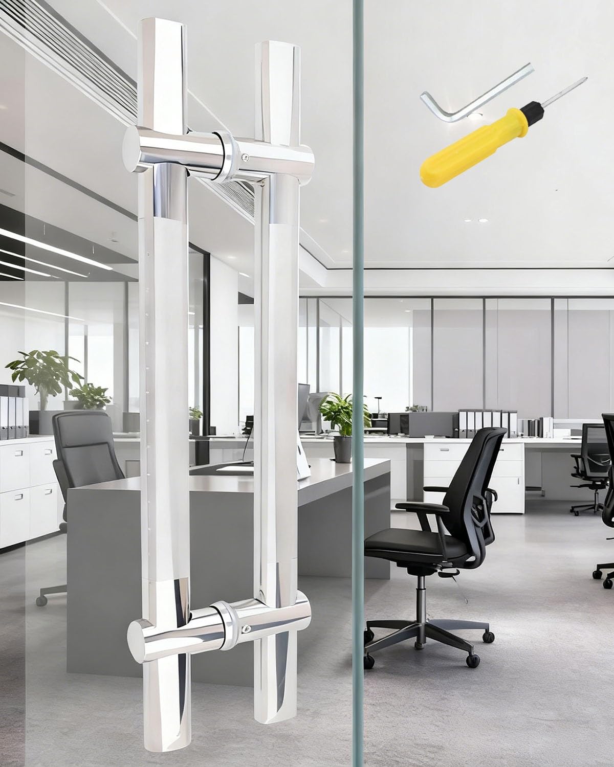 Poignée de porte réglable 100cm pour réparer une douche en verre