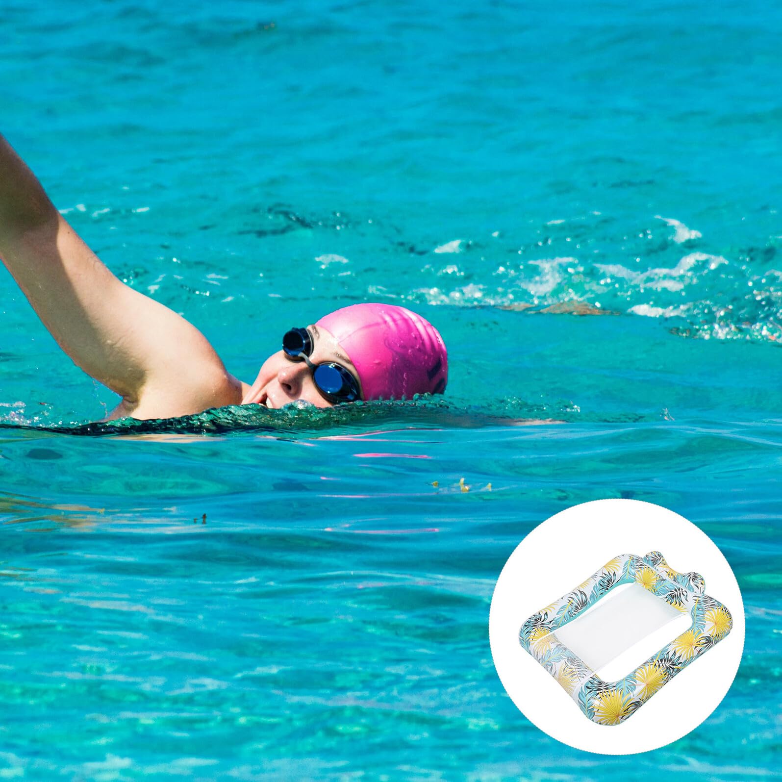 ORFOFE Sedia Gonfiabile Piscina in Rete Leggera e Portatile Amaca Galleggiante e Lettino Relax Adatto per Adulti Materassino Acqua Morbido e Delicato sulla Pelle per Piscine e Laghi